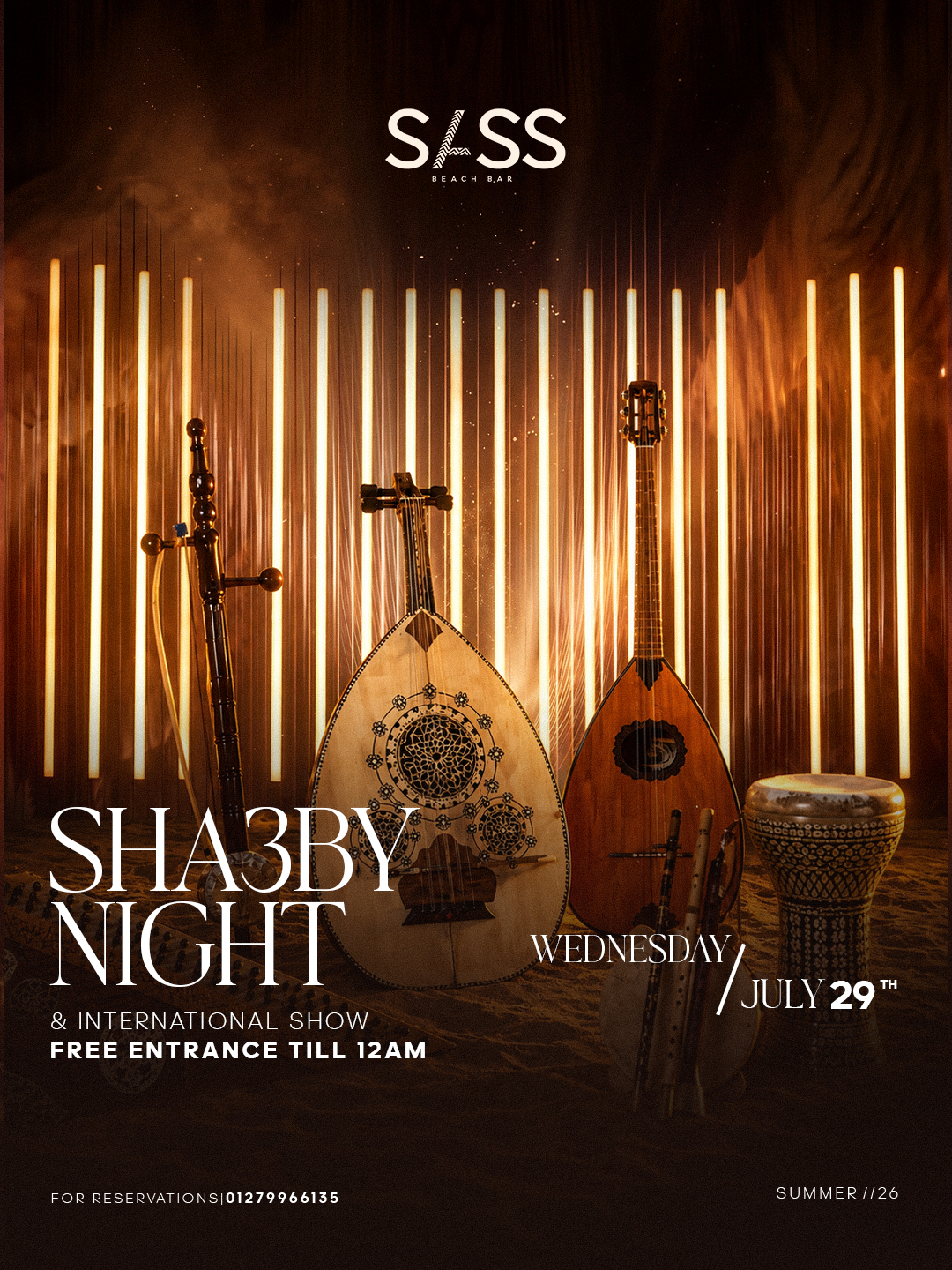 WED 29 JULY | Sha3by Night + International Show ( FREE ENTRANCE TILL 12 AM )