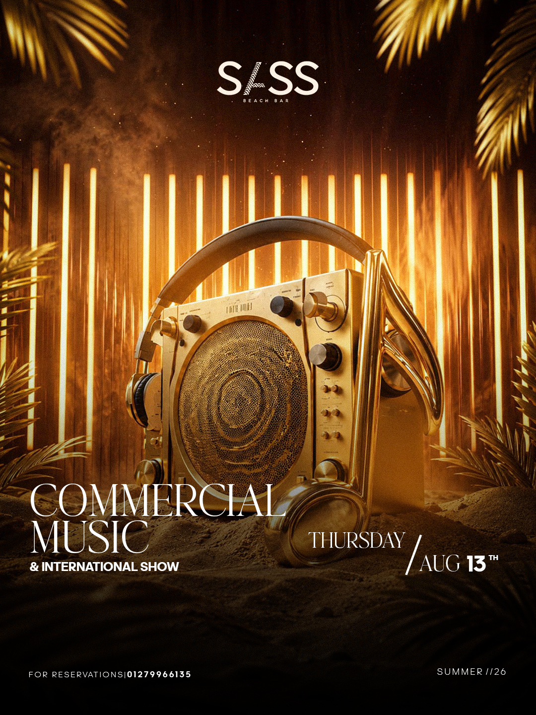 THU 13 AUGUST | Commercial Music + International Show