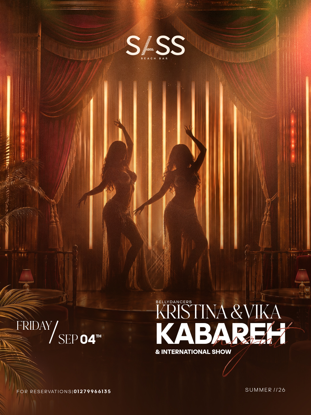 FRIDAY 04 SEP | KABAREH NIGHT — KRISTINA + VIKA & INTERNATIONAL SHOW